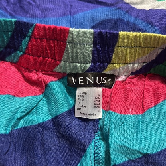 VENUS Multicolored Tie Side Rayon Wide Leg Swim Pants Size: M Inseam: 29” - Picture 5 of 7